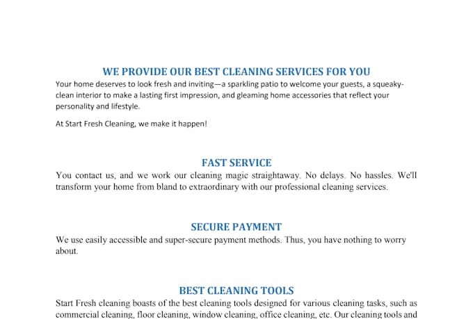 write copy for your website as your copywriter